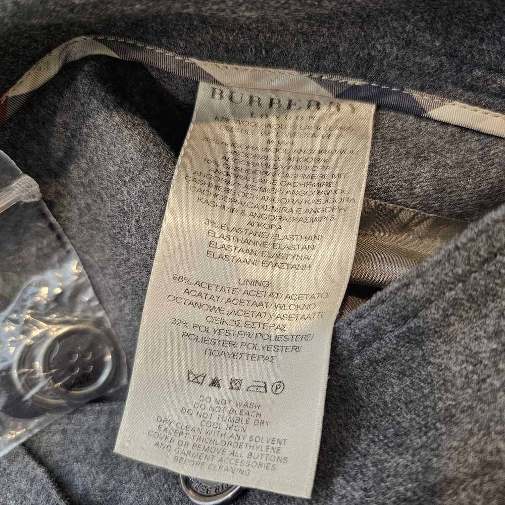 Burberry Gray Wool & Cashmere Pencil Skirt - Picture 7 of 7